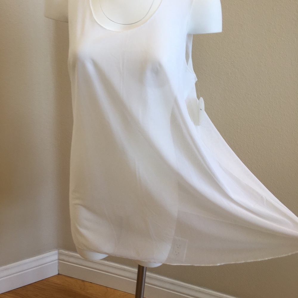 Maternity White Mesh Cover Up medium See thru swim